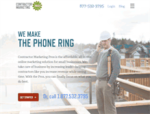 Tablet Screenshot of contractormarketingpros.com